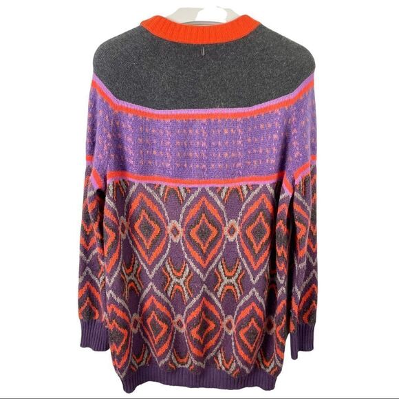 Sportmax by MaxMara Fairisle Jacquard Wool/ Angora/ Mohair Sweater Dress Size S - Picture 3 of 9